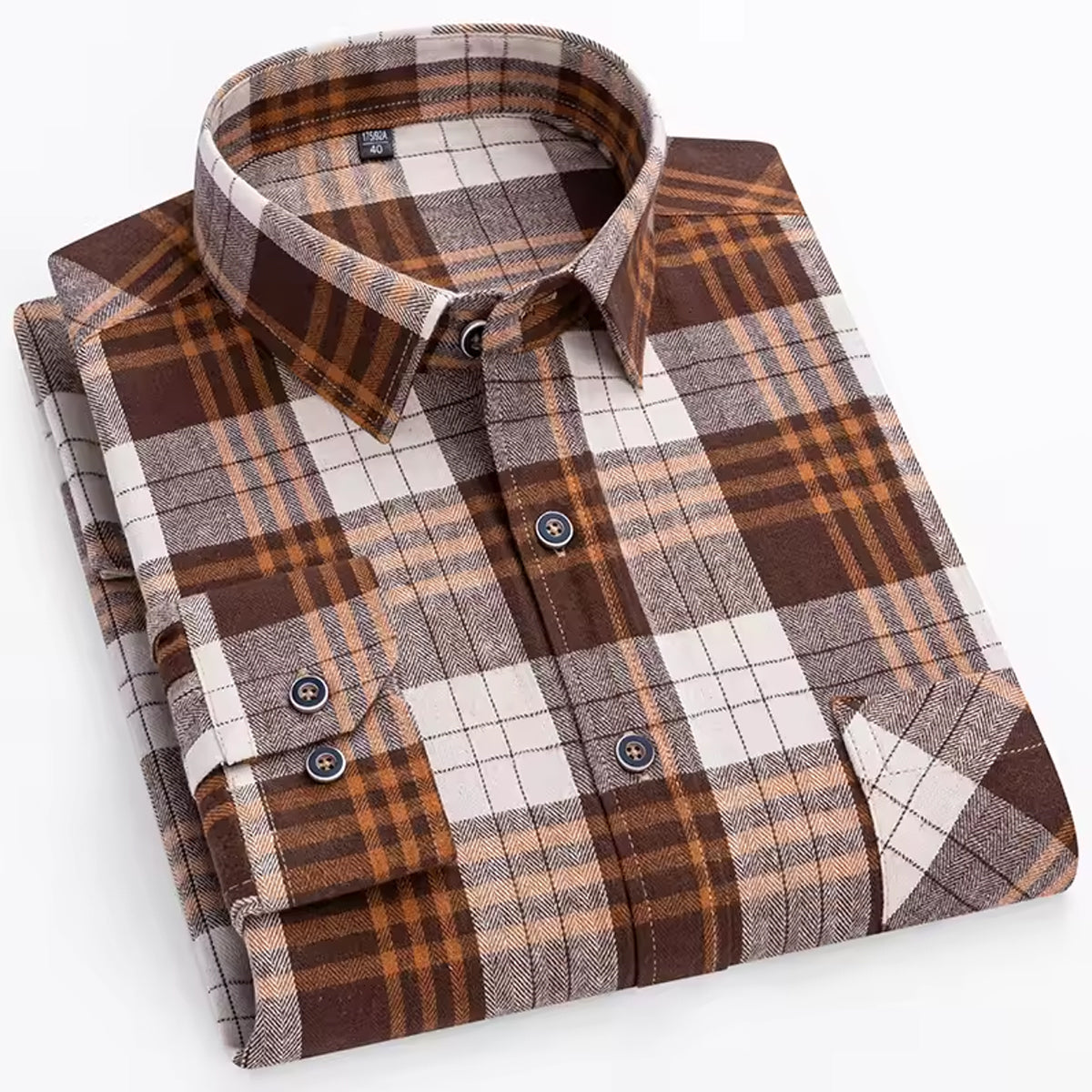 Men’s Cotton Checked Shirt for Office Wear
