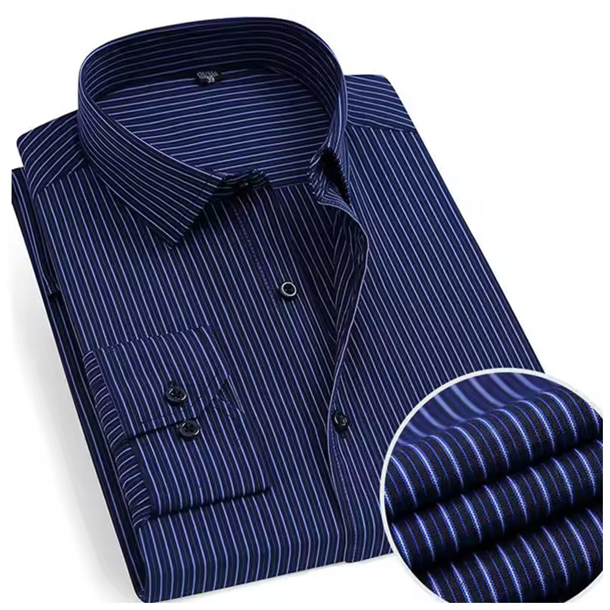 Men’s Formal Striped Shirt for Business Meetings