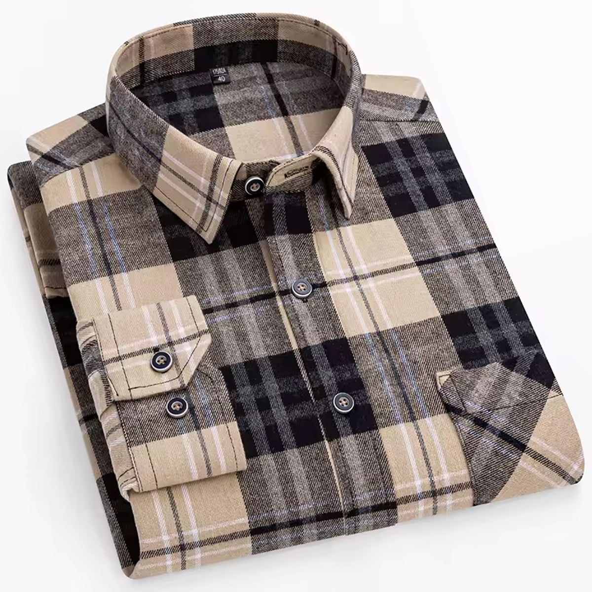 Men’s Cotton Formal Check Shirt for Work